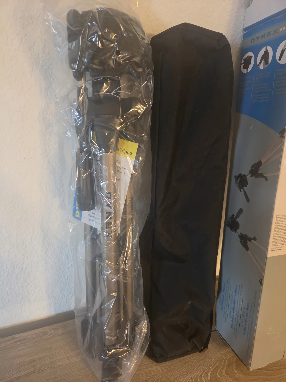 Universal Black and Silver Camera Tripod with Carry Bag
